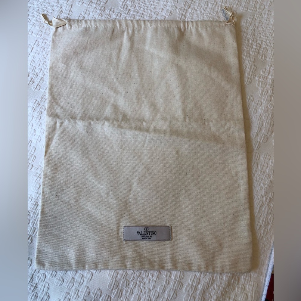 VALENTINO Dustbag Travel Storage Drawstring Off White 12" W x 15.5" H NEW
